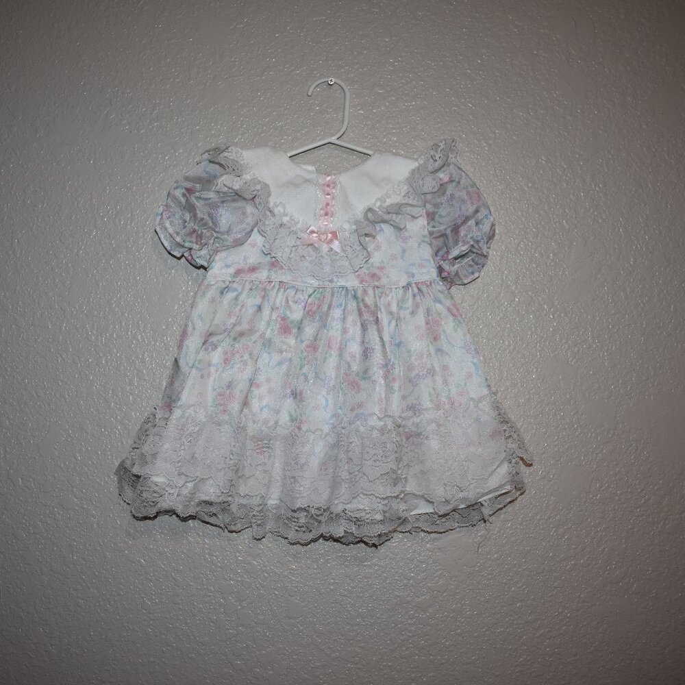 Vintage 2T Fancy Girl Dress  EUC